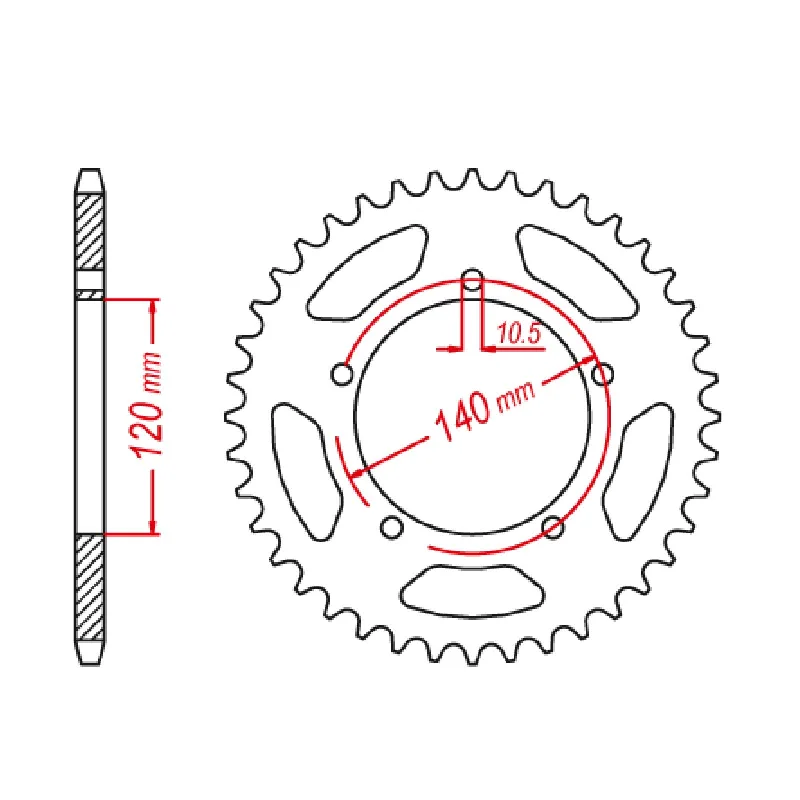 Cycling UV glasses-MTX 1793 Steel Rear Sprocket #520 (43T) (11-1793-43)