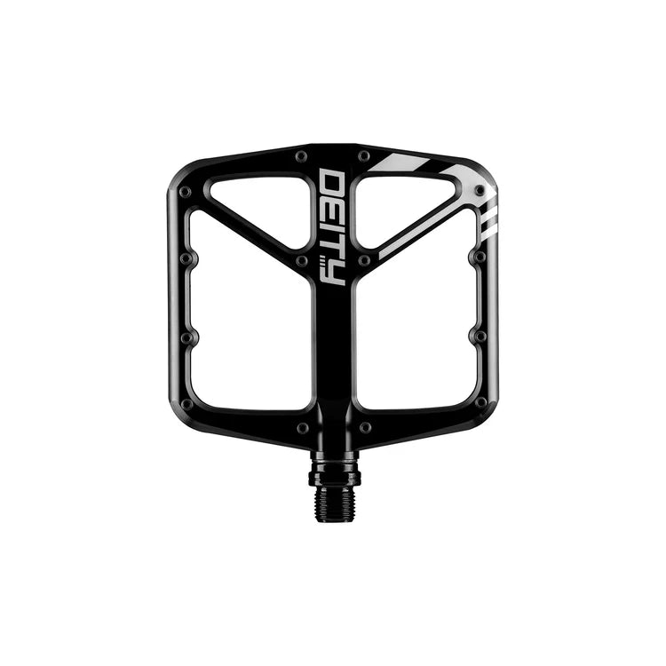 Bicycle handlebar bell-Deity Components Supervillain Flat Pedals - Black