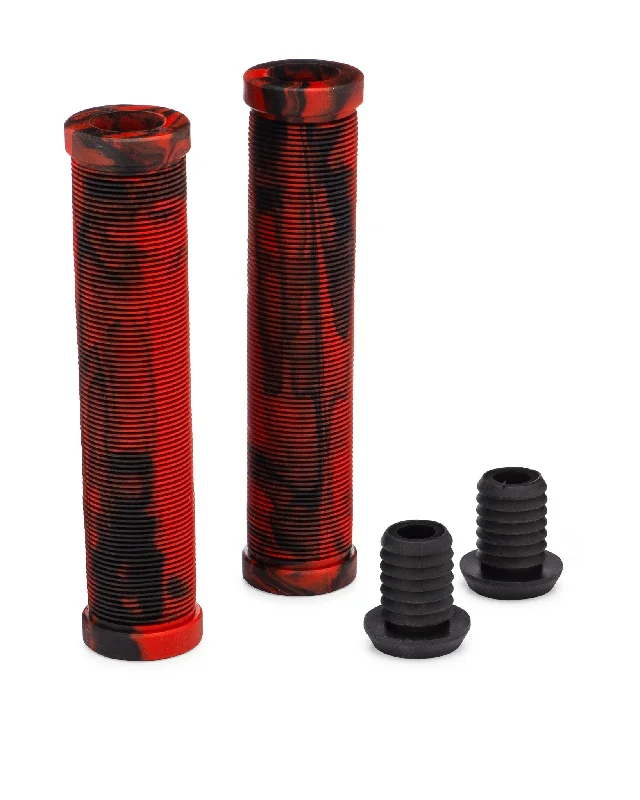 Cycling thermal cap-Flangeless BMX Grips - Fire Red/Black