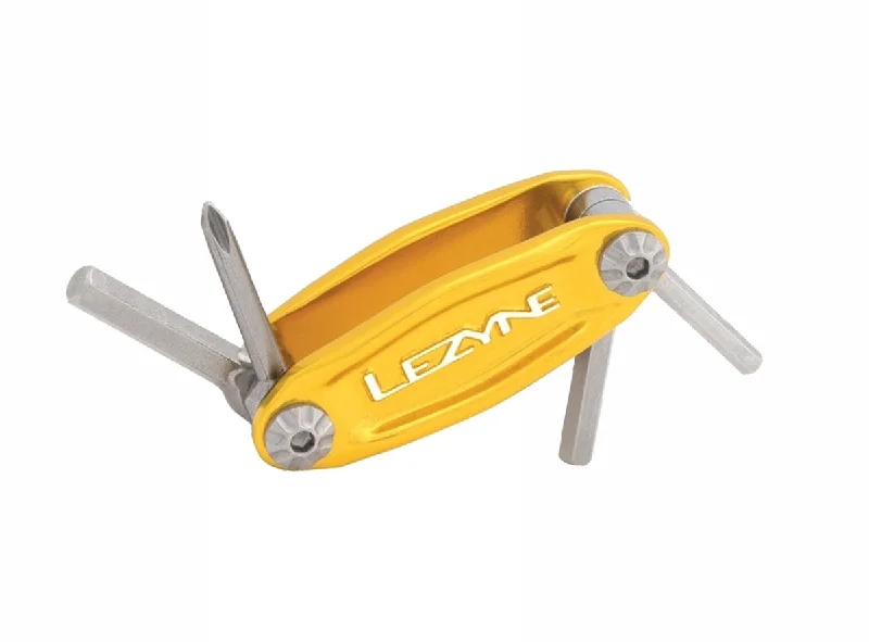 Bike chain lube-Lezyne Stainless 4 Multi-Tool - Gold