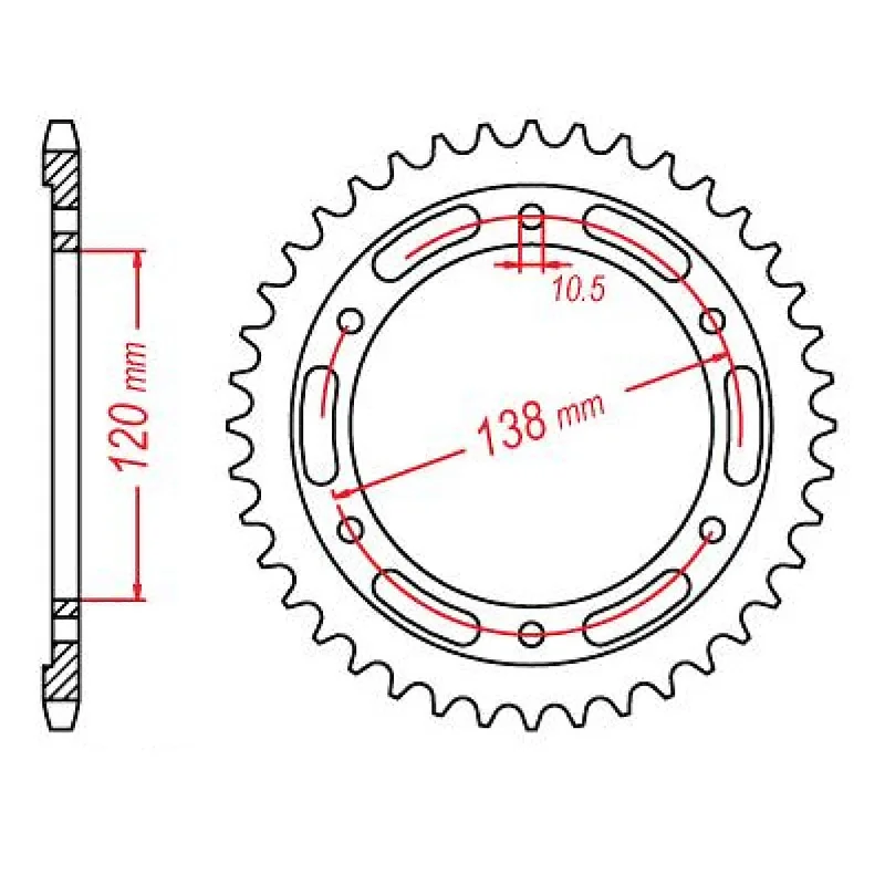 Bicycle chain cleaner-MTX 1220 Steel Rear Sprocket #520 (36T) (11-KYJ-36)