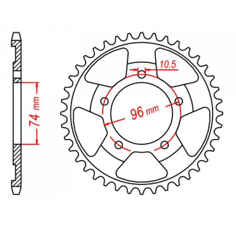 Bicycle chain tool-MTX 1209 Steel Rear Sprocket #520 (41T) (11-KV3-41)