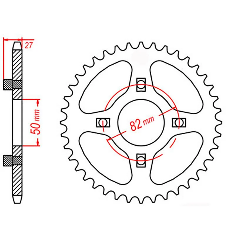 Road bike frame-MTX 256 Steel Rear Sprocket #420 (46T) (11-153-46)