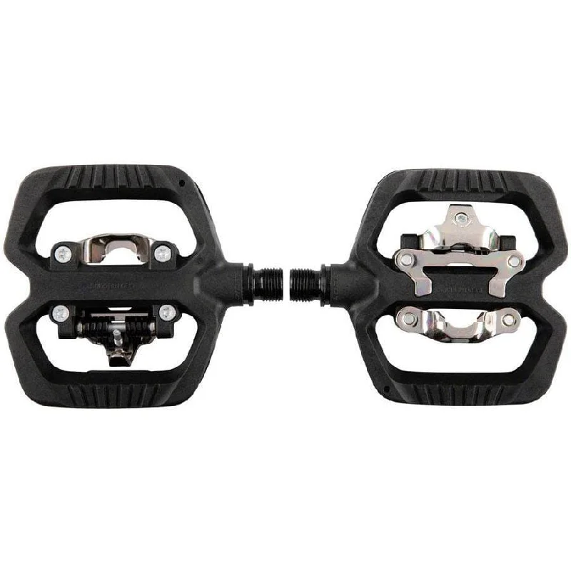 Bike lock security-GEO TREKKING Pedals - Single Side Clipless Platform Chromoly 9/16" BLK