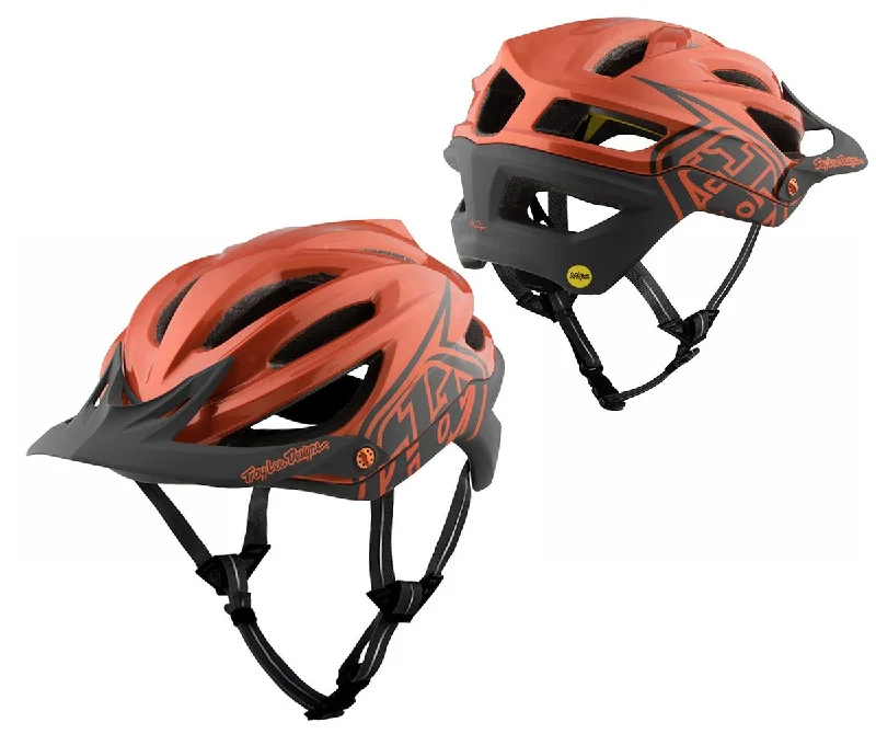 Cycling safety tape-Troy Lee Designs A2 MIPS MTB Helmet - Decoy - Orange-Gray