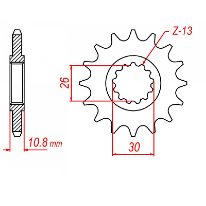 Bike chain lubricant-MTX 579 Steel Front Sprocket #530 (14T) (10-36Y-14)