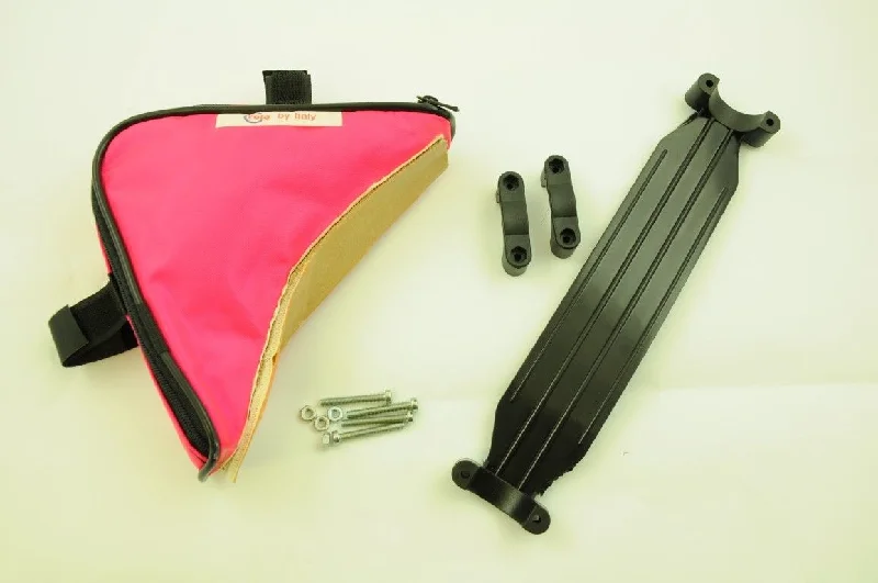 Bike frame cover-TRIANGLE TOOL BIKE FRAME BAG POUCH + SHOULDER STRAP CARRY YOUR BIKE NEON PINK