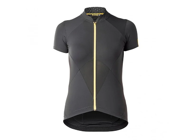 Bicycle front pannier-Mavic Sequence Short Sleeve Road Jersey - Womens - Pirate Black