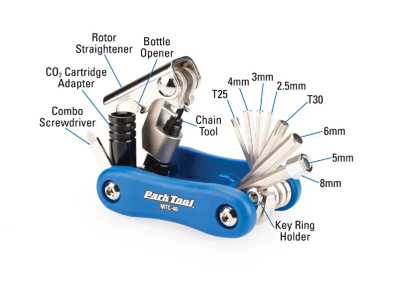 Mountain bike pedals-Park Tool Composite Multi Tool MTC-40 - Blue