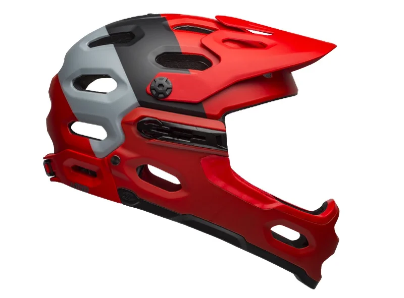 Road bike pedals-Bell Super 3R MIPS Full Face Helmet - Matt Crimson-Black - 2019