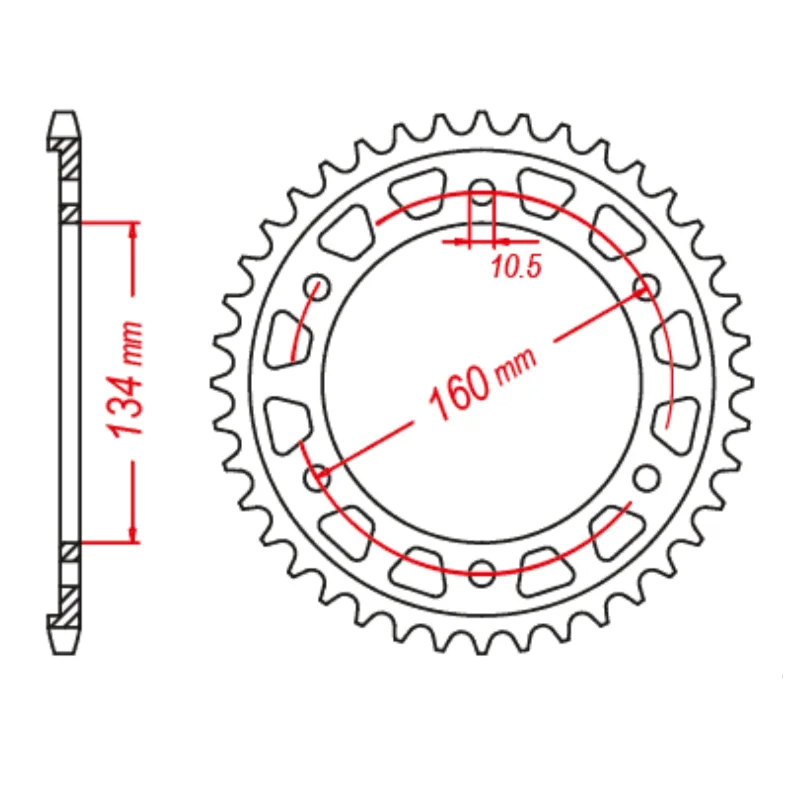 Cycling sun hat-MTX 1317 Steel Rear Sprocket #525 (40T) (11-1317-40)