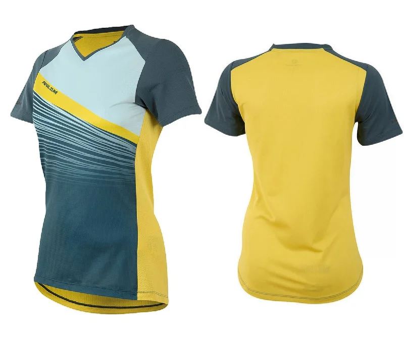 Bicycle rear light-Pearl Izumi Launch Short Sleeve MTB Jersey - Womens - Blue Steel-Skylight Fracture