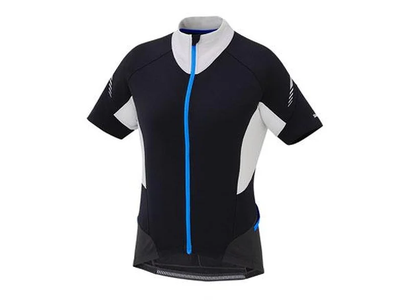 Road bike saddle-Shimano Escape Short Sleeve Road Jersey - Womens - Black-Gray