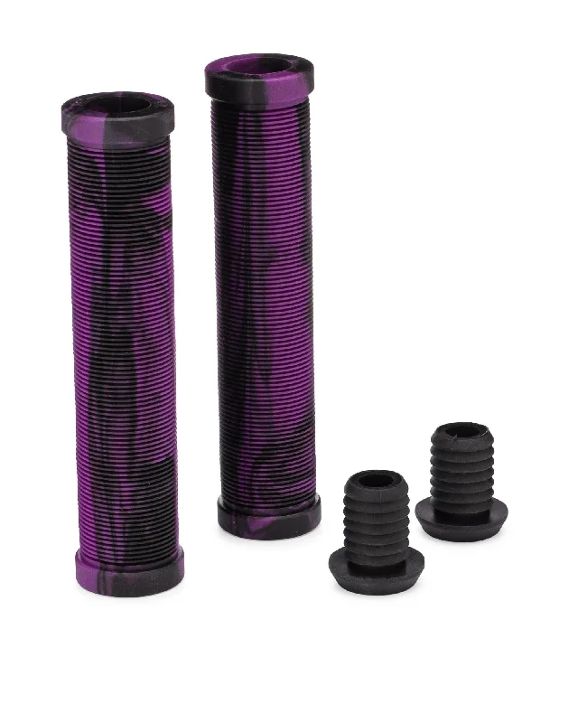 Bicycle storage hook-Flangeless BMX Grip - Purple/Black