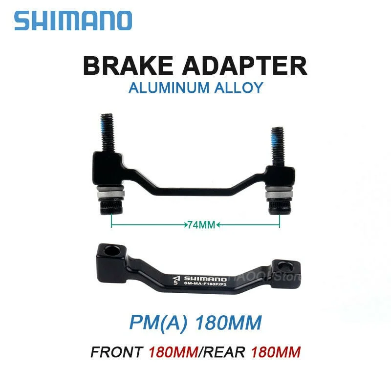 Mountain bike seatpost-SHIMANO MTB Hydraulic Disc Brake Adapter PM A 180MM Mountain Bike Ultra Light Brake Disc Adapter for 180MM Rotor Adapter