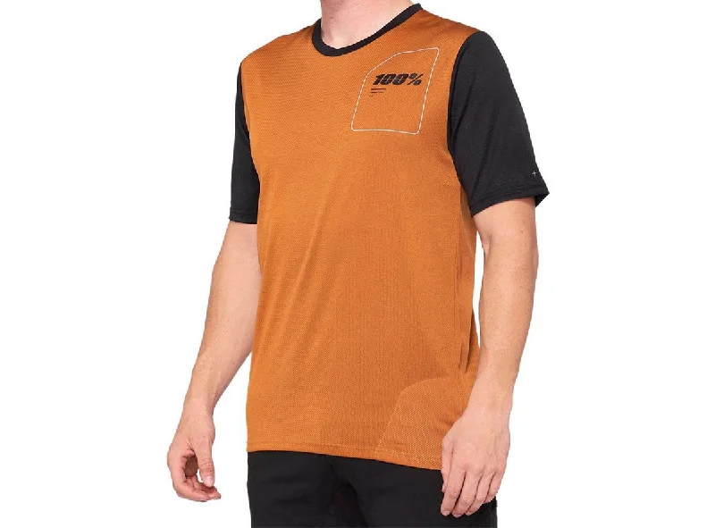 Bicycle spoke tool-100% Ridecamp Short Sleeve MTB Jersey - Terracotta-Black