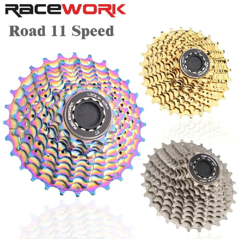 Cycling headlamp bright-RACEWORK Road Bike 11 Speed Cassette 28/32/34T Bicycle 12S Freewheel Gold Silver Rainbow Flywheel For Shimano 105 R7000 R8000