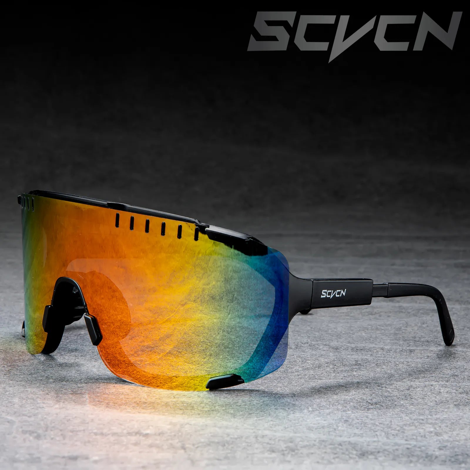 Bike frame protector-SCVCN Photochromic Sunglasses for Men Cycling Glasses Mountain Bike Road Bicycle Eyewear Pock Cycle Goggles UV400 MTB Biking