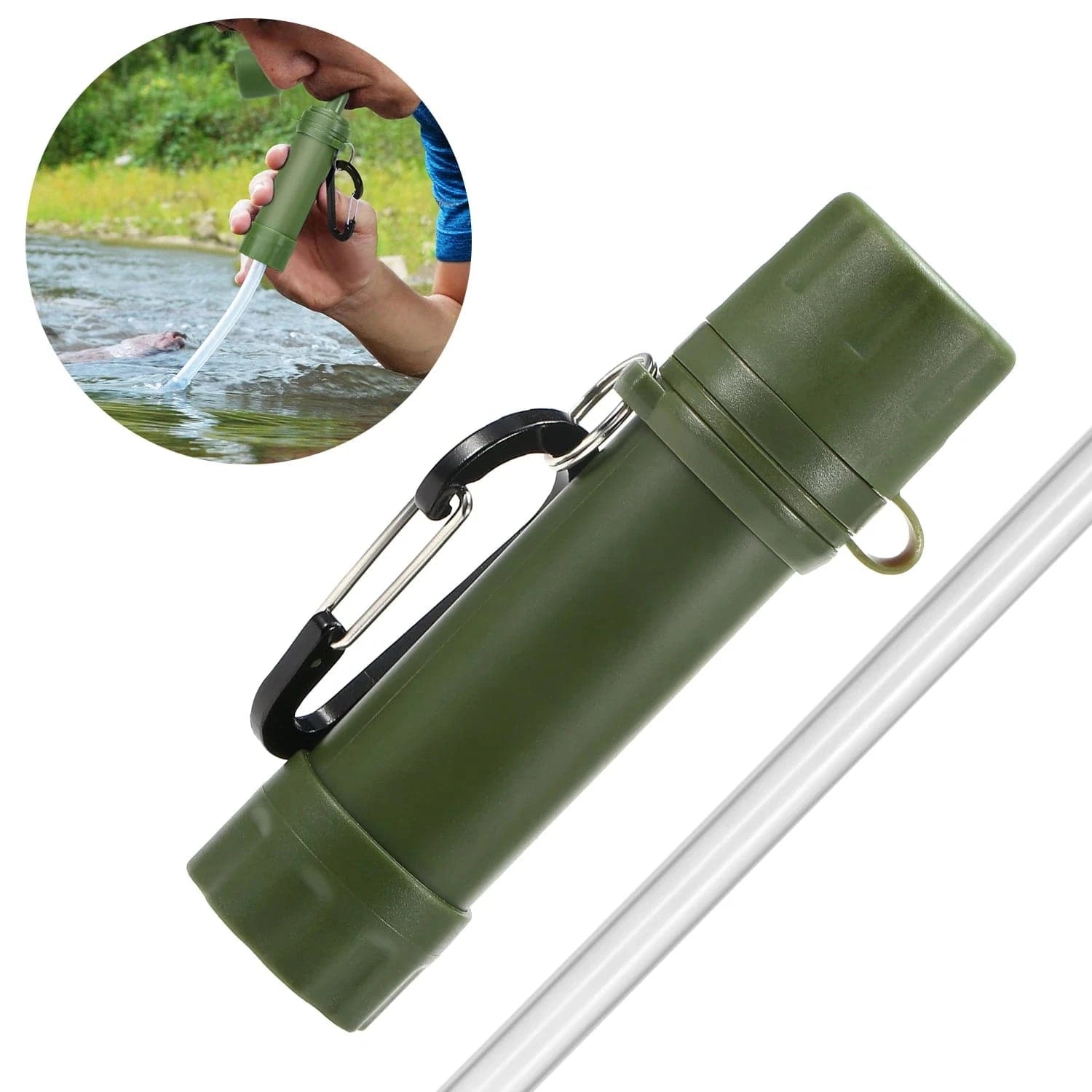 Mountain bike pedals-1L Outdoor Water Filter Straw Water Filtration System Water Purifier for Emergency Survival Tool Camping Hiking Backpacking