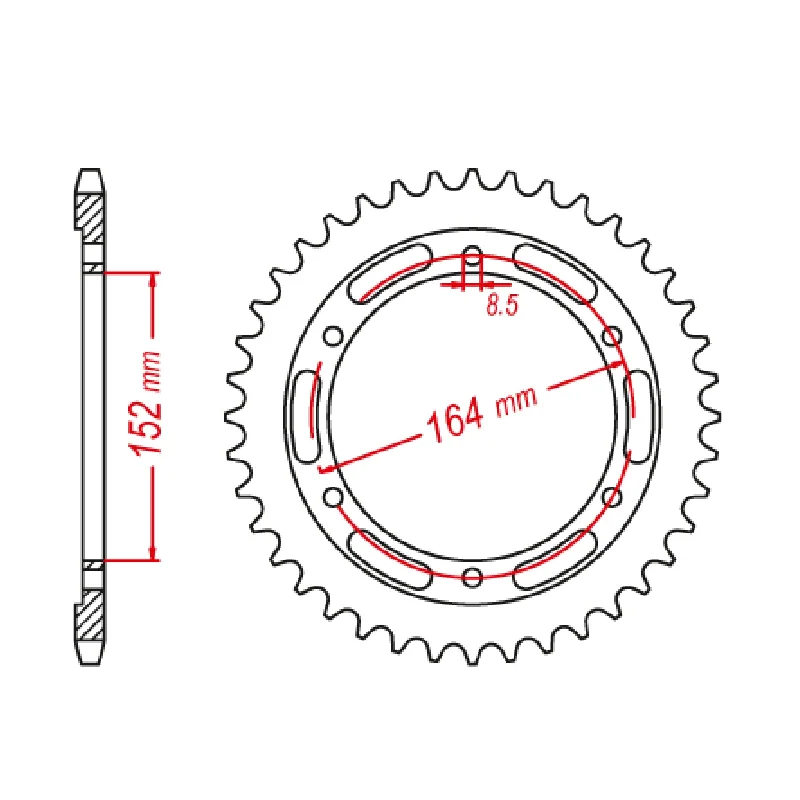 Bike tire gauge-MTX 1839 Steel Rear Sprocket #428 (56T) (11-1839-56)