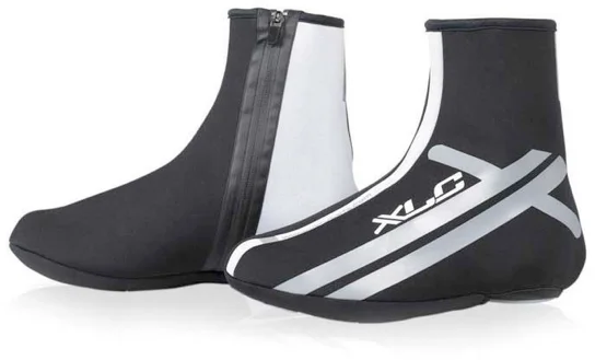 Bike lock security-XLC 2mm NEOPRENE OVERSHOES BLACK AND WHITE IDEAL FOR WINTER WEATHER (UK SIZE 4-5 EU SIZE 37-38)