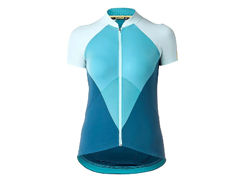 Cycling thermal jacket-Mavic Sequence Short Sleeve Road Jersey - Womens - Poseidon-Blue Moon