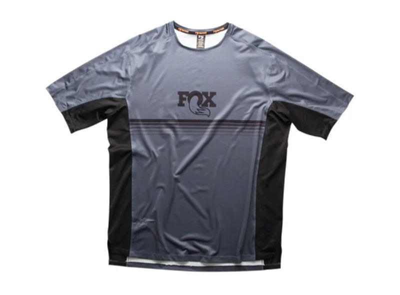 Cycling knee braces-Fox Factory High Tail Short Sleeve MTB Jersey - Dark Gray