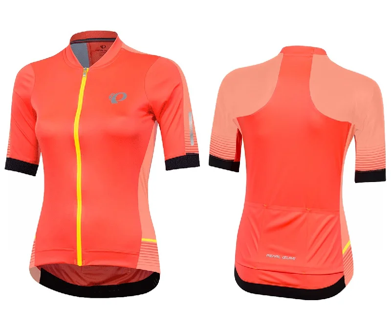 Cycling thermal socks-Pearl Izumi Elite Pursuit Speed Short Sleeve Road Jersey - Womens - Firey Coral Diffuse