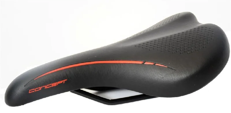 Bicycle rear basket-CONCEPT QUALITY BICYCLE COMFORT SADDLE MTB BIKE SEAT BLACK-RED CRAZY LOW PRICE