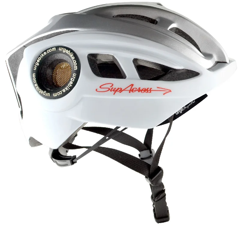 Bike wheel lights-Urge Supacross XC Helmet - White-Silver