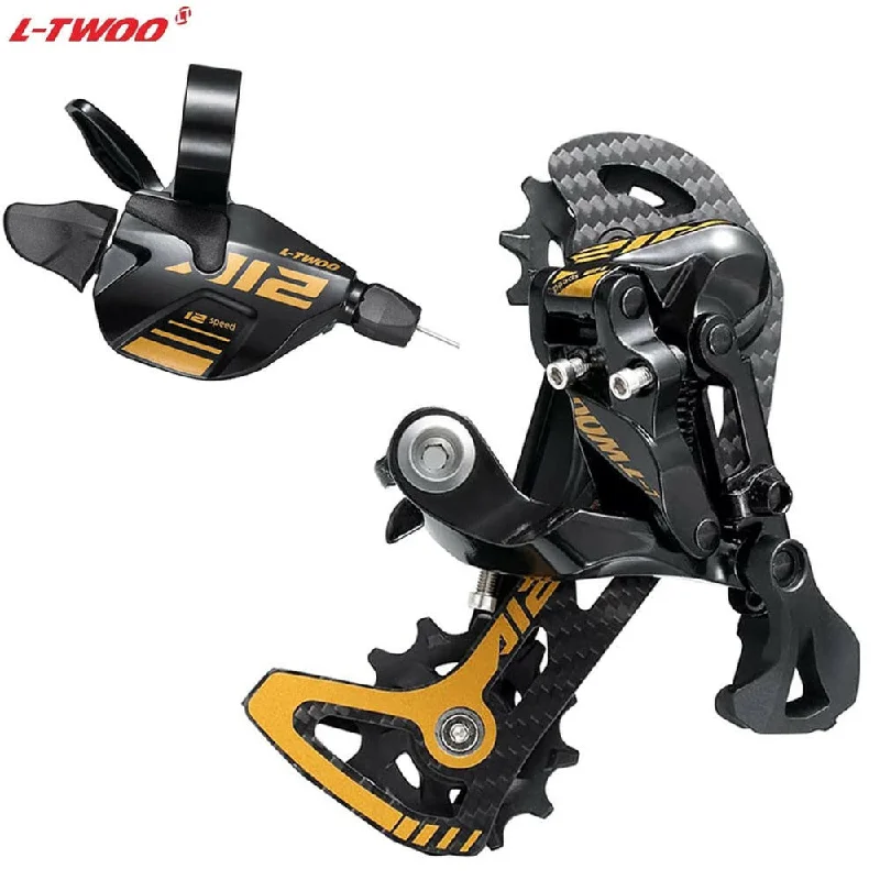 Bicycle rear rack-LTWOO MTB A12 1x12 Speed Groupset Shift Lever and Rear Derailleur Long cage for MTB 50T 52T 12v switch compatible SHIMANO sram