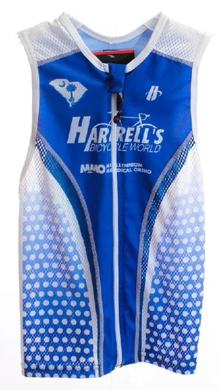 Bicycle tire liner-HINCAPIE FLUID Men's Triathlon Top XS Cycling Sleeveless Jersey Blue/White NEW