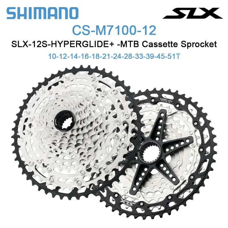 Cycling arm warmers-Shimano SLX M7100 12v MTB Cassette Sprocket CS-M7100-12 12-Speed 10-51T K7  Original parts