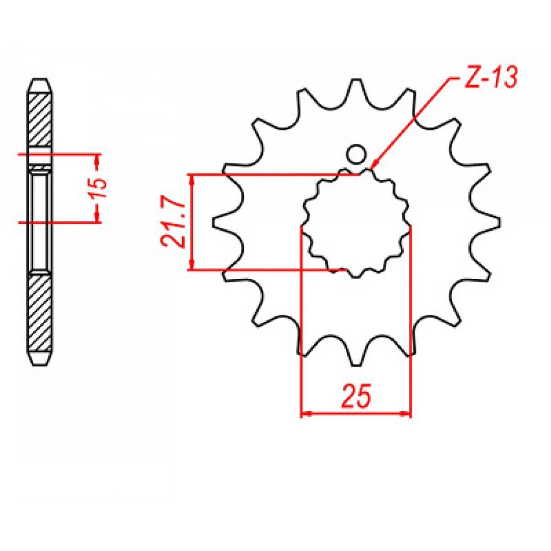 Cycling rain cape-MTX 518 Steel Front Sprocket #630 (15T) (10-001-15)