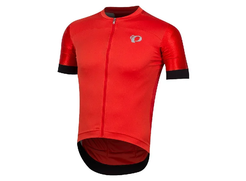 Bicycle cargo bag-Pearl Izumi Elite Pursuit Speed Short Sleeve Road Jersey - Torch Red Stripe