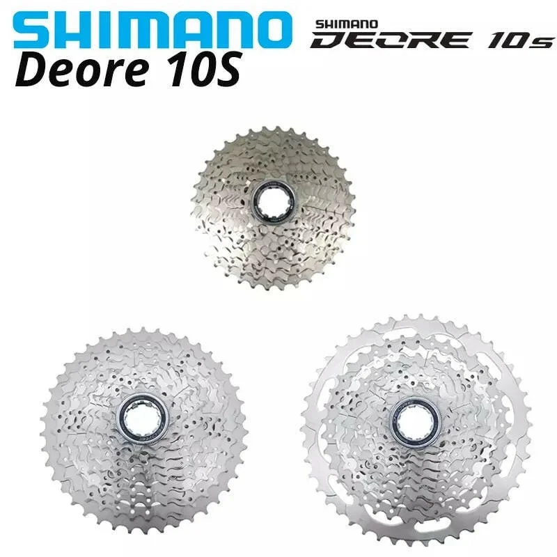 Bike tire gauge-Shimano Deore 10 Speed Bike Cassette M6000 M4100 HG50 CS-M4100 10S 10V SLX XT MTB Mountain Bicycle Freewheel 36T 42T 46T