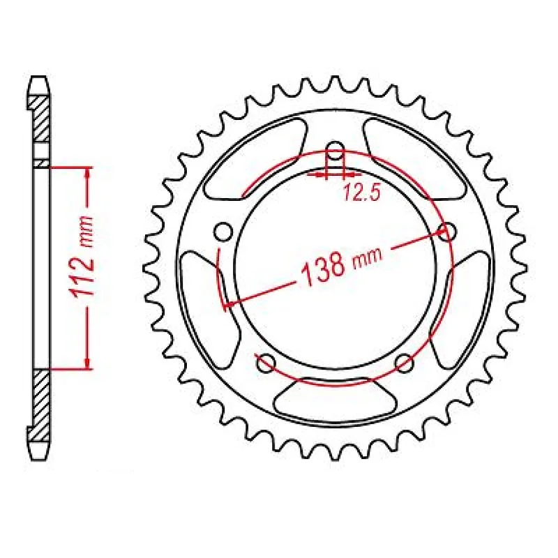 Road bike brakes-MTX 1316 Steel Rear Sprocket #520 (43T) (11-MGZ-43)