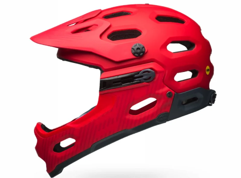 Bike chain guard-Bell Super 3R MIPS Full Face Helmet - Matt Hibiscus-Smoke