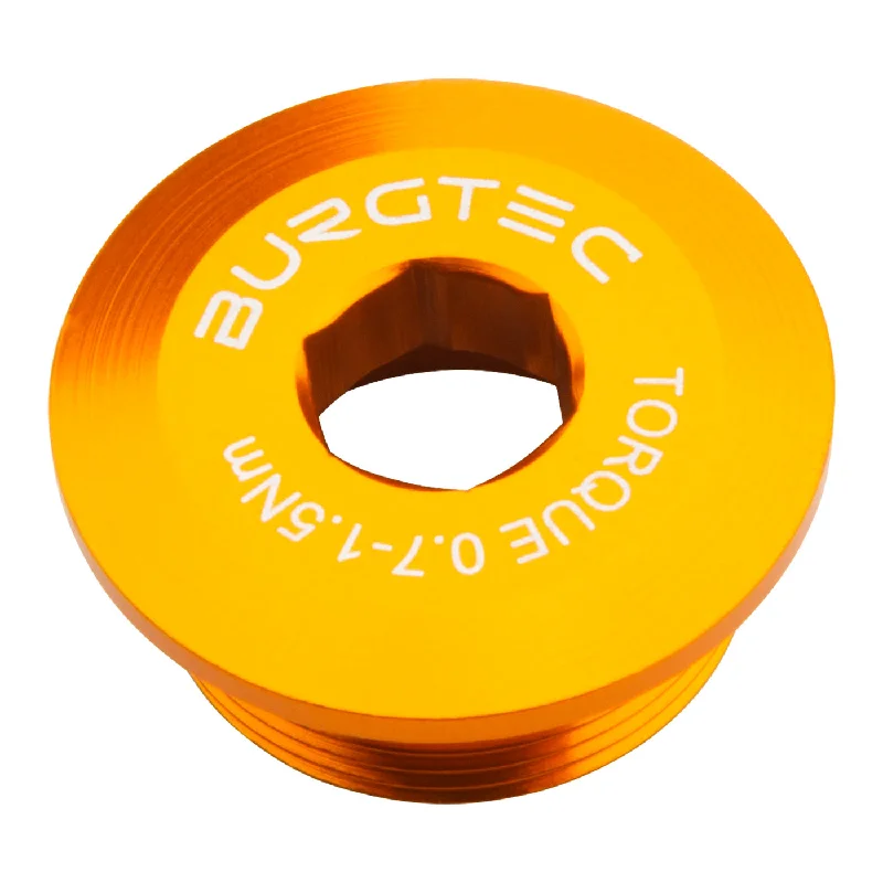 Bike wheel reflector-Burgtec Shimano Crank Bolt - Iron Bro Orange