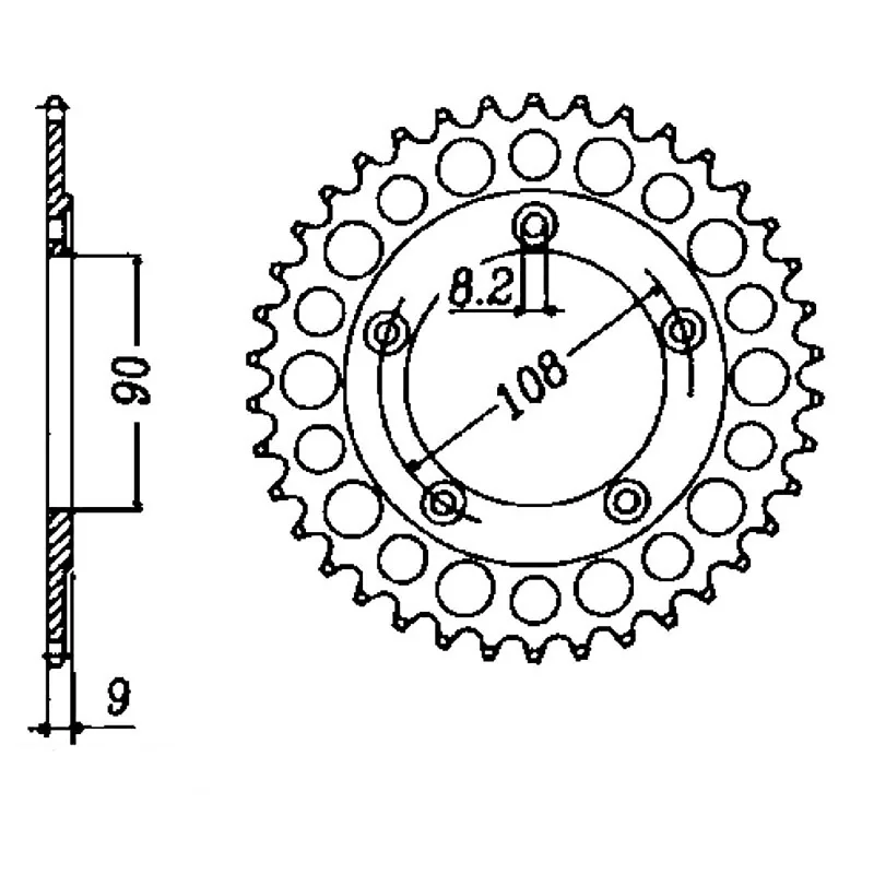 Road bike chainring-MTX 491 Steel Rear Sprocket #520 (40T) (11-601-40)