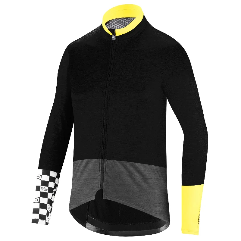 Cycling padded vest-Giacca Dotout Mediterranea Wool - Nero giallo