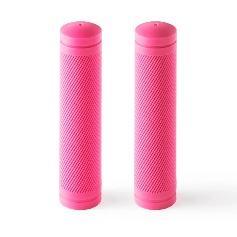 Mountain bike chainring-Youth Bicycle Grips - Bright Pink