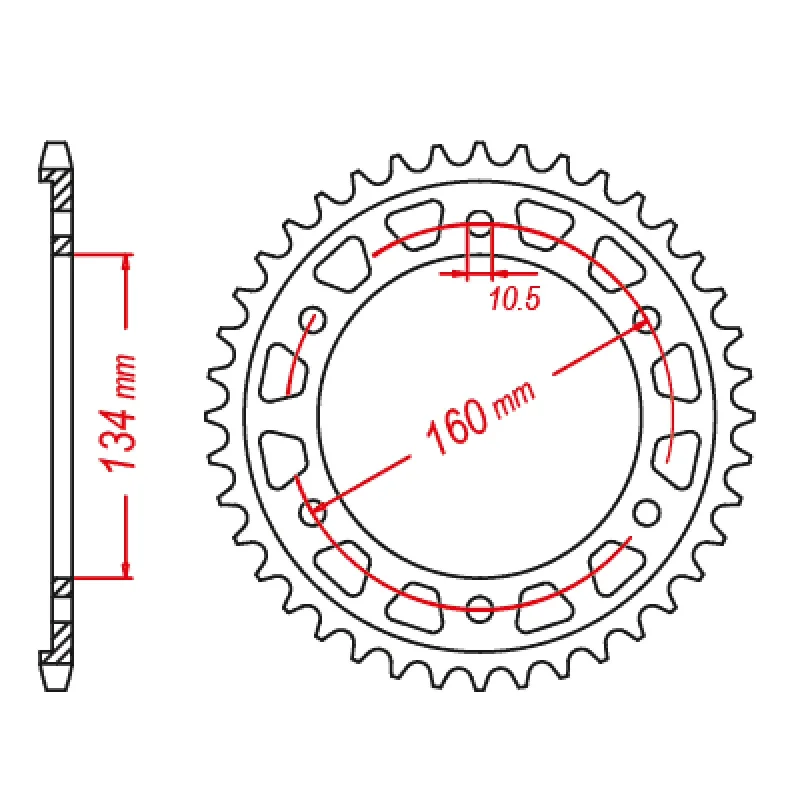 Bike tire patch-MTX 1317 Steel Rear Sprocket #525 (43T) (11-1317-43)