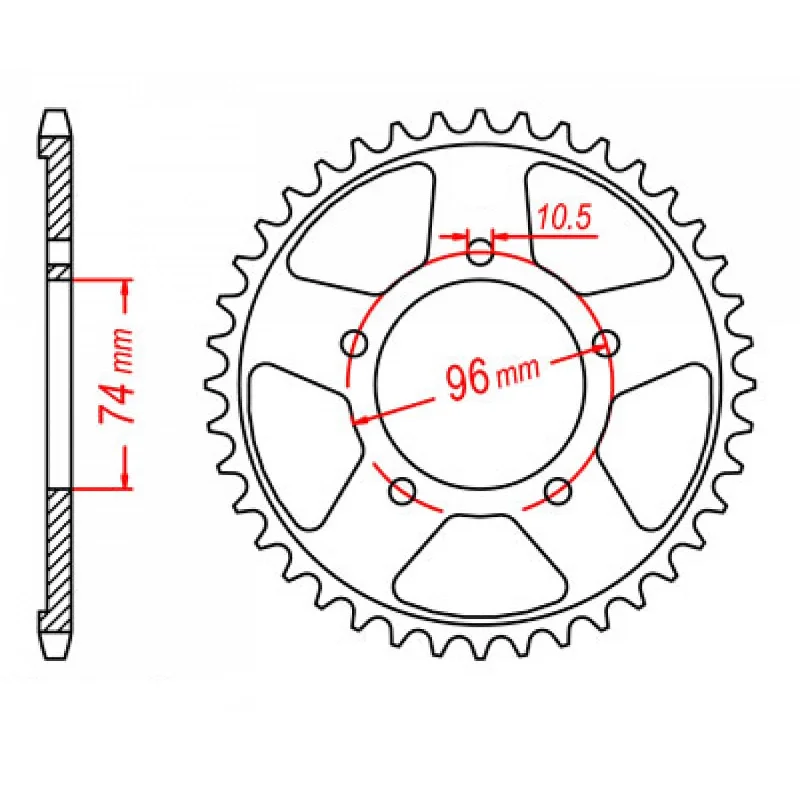 Bike wheel bearing-MTX 1313 Steel Rear Sprocket #525 (40T) (11-KY2-40)