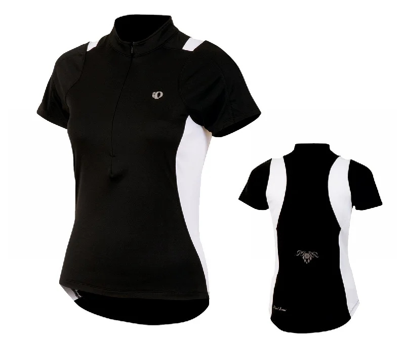 Mountain bike brakes-Pearl Izumi Select Short Sleeve Road Jersey - Womens - Black-White