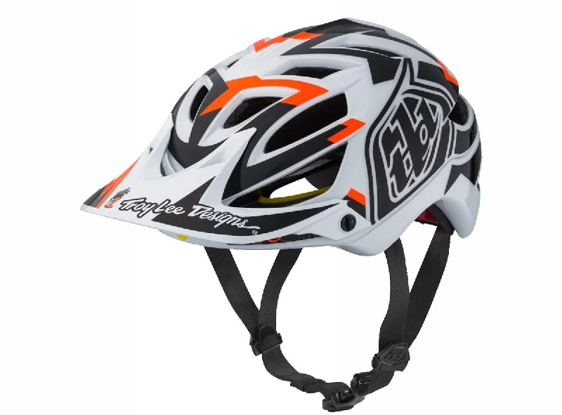 Bicycle rear mount-Troy Lee Designs A1 MIPS MTB Helmet - Vertigo - White