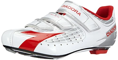 Bicycle chain tool-Diadora Trivex Composite Road Shoes UK 6 EU 40 Silver, White & Red