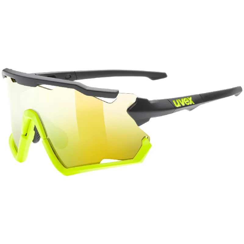 Cycling reflective bands-Occhiali Uvex Sportstyle 228 - Black yellow mirror yellow