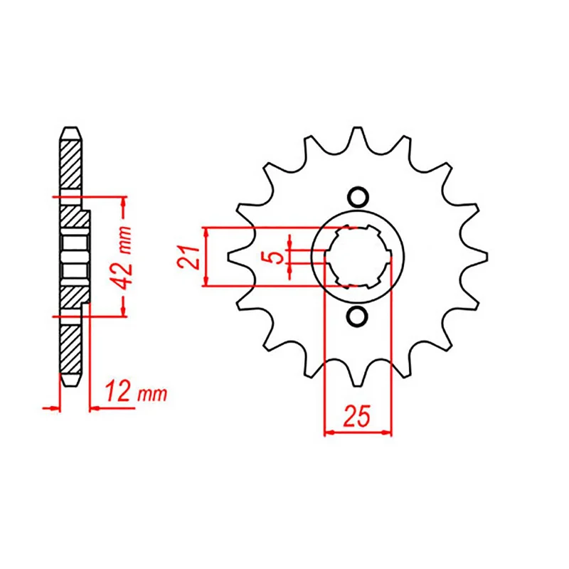 Bike seat cushion-MTX 571 Steel Front Sprocket #530 (16T) (10-17A-16)