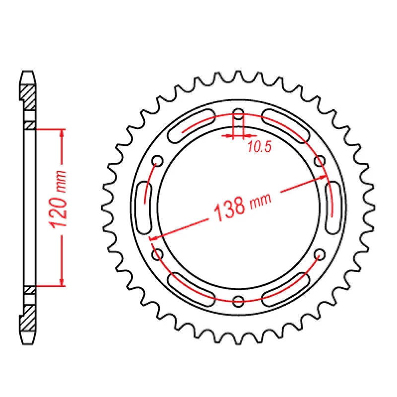 Mountain bike fork-MTX 1220 Steel Rear Sprocket #520 (39T) (11-KYJ-39)